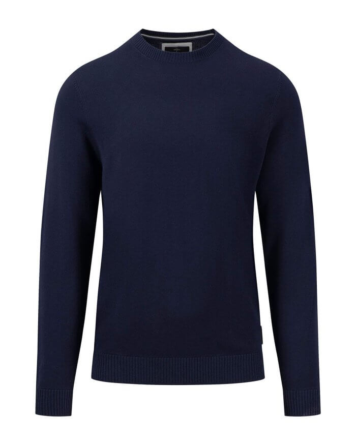 Fynch Hatton navy round neck jumper