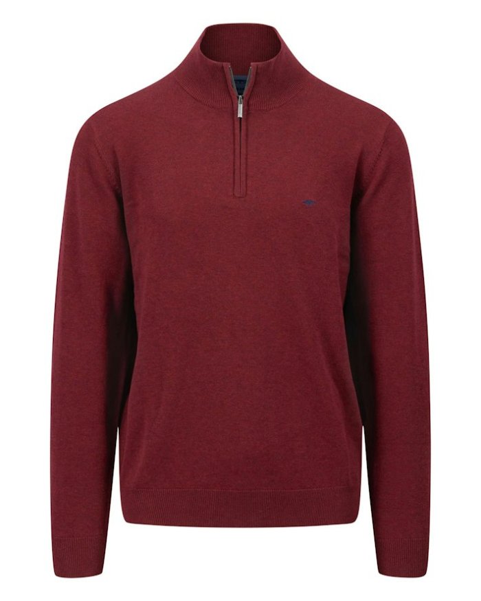 Fynhc Hatton red quarter zip jumper