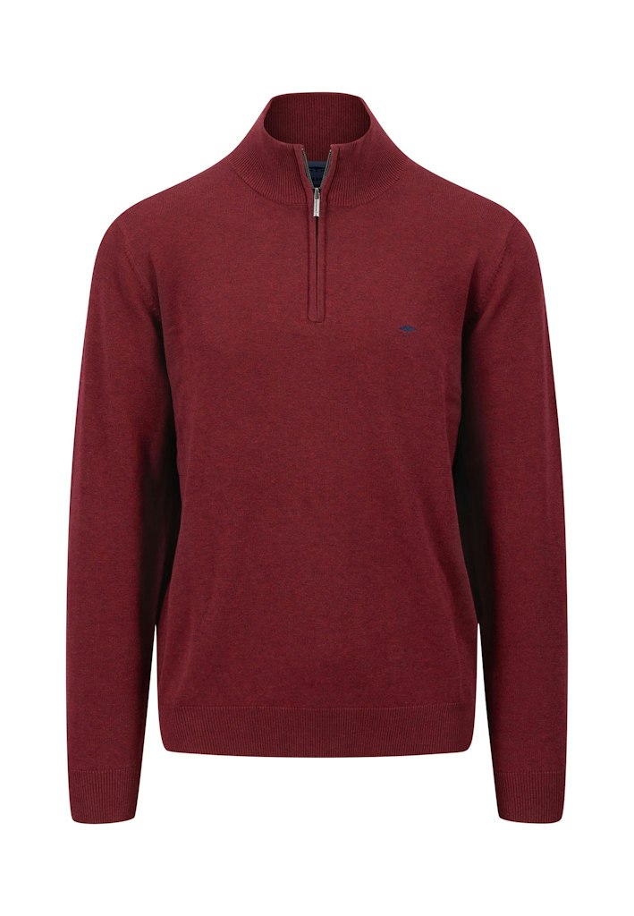 Fynch Hatton red quarter zip jumper