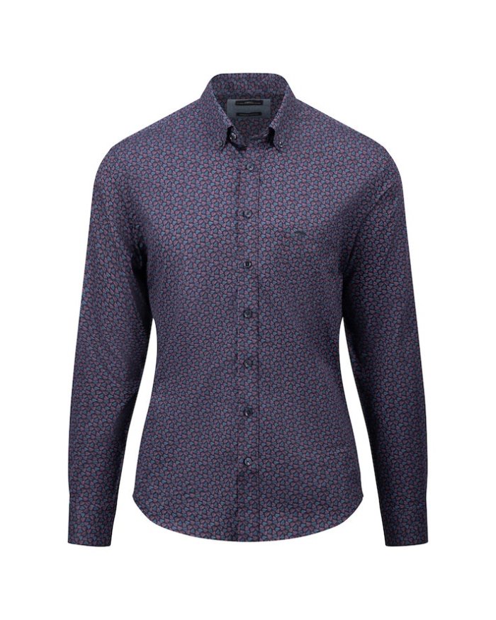 Fynch Hatton purple patterned shirt