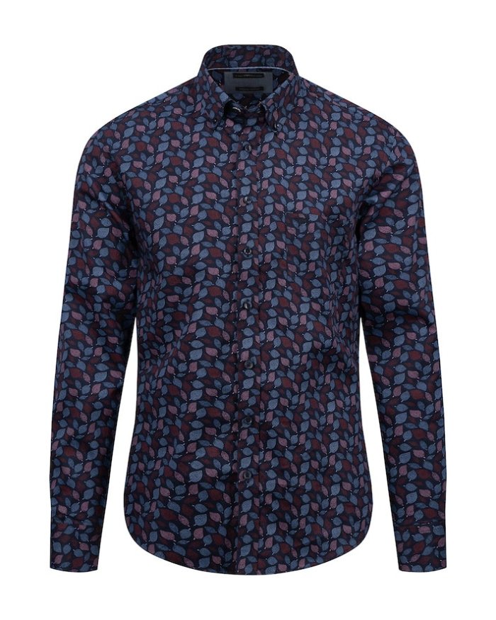 Fynch Hatton purple patterned shirt