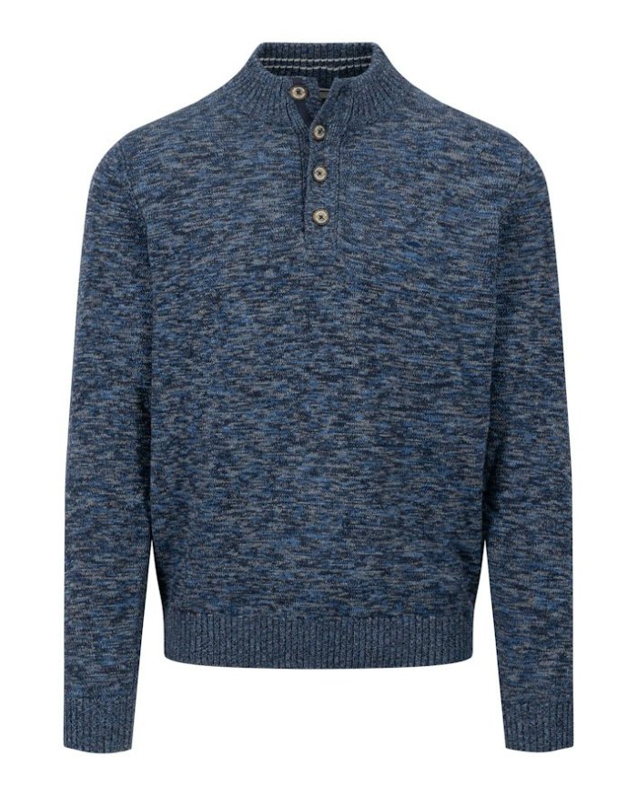 Fynch Hatton quarter buttoned jumper