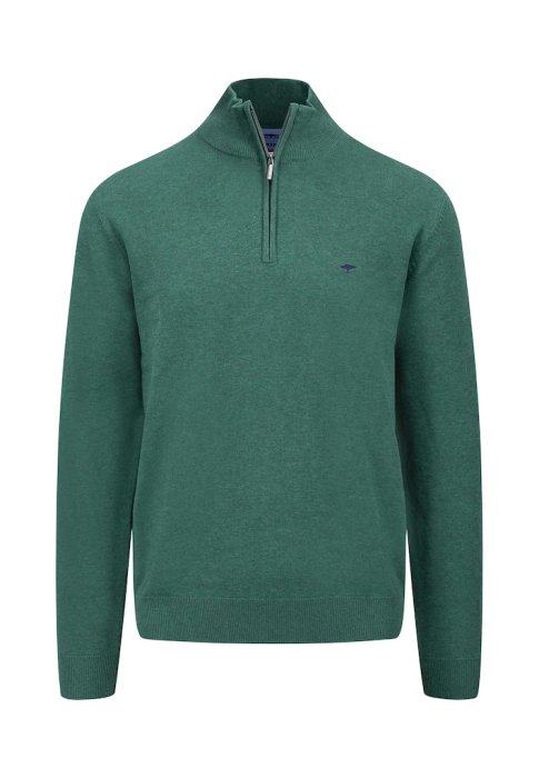 Fynhc Hatton green quarter zip jumper