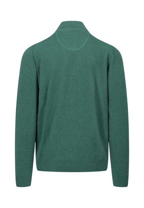 Fynhc Hatton green quarter zip jumper back