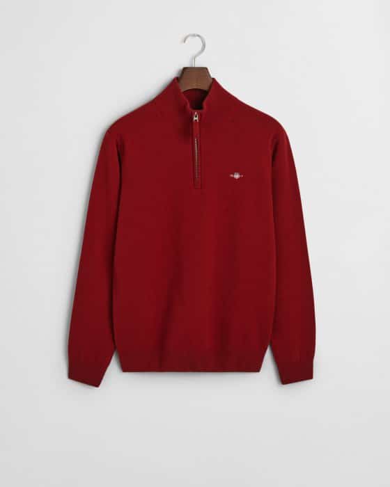 Gant red quarter zip jumper on hanger