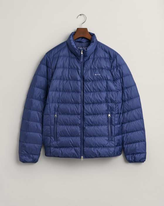 Gant blue puffer jacket on hanger