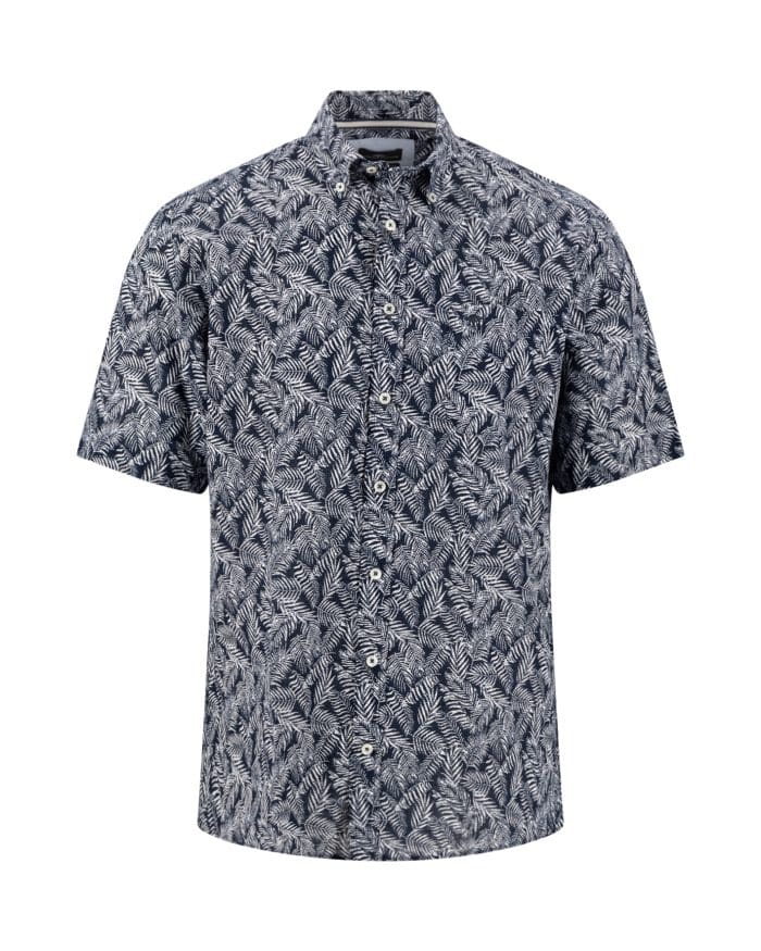 Fynch Hatton Slub Print SS Shirt