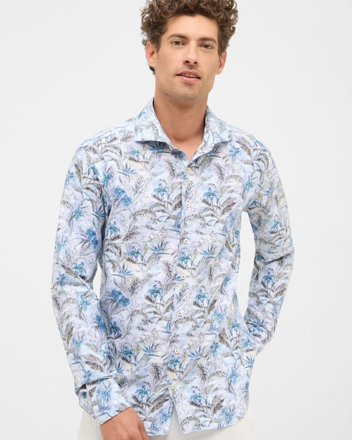 Eterna Cotton/Linen Tropical Shirt